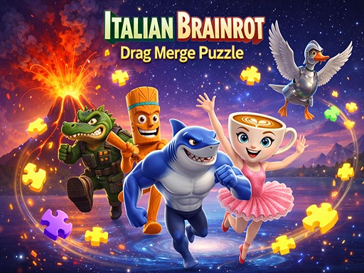 Italian Brainrot Drag Merge Puzzle Play Italian Brainrot Drag Merge Puzzle online free